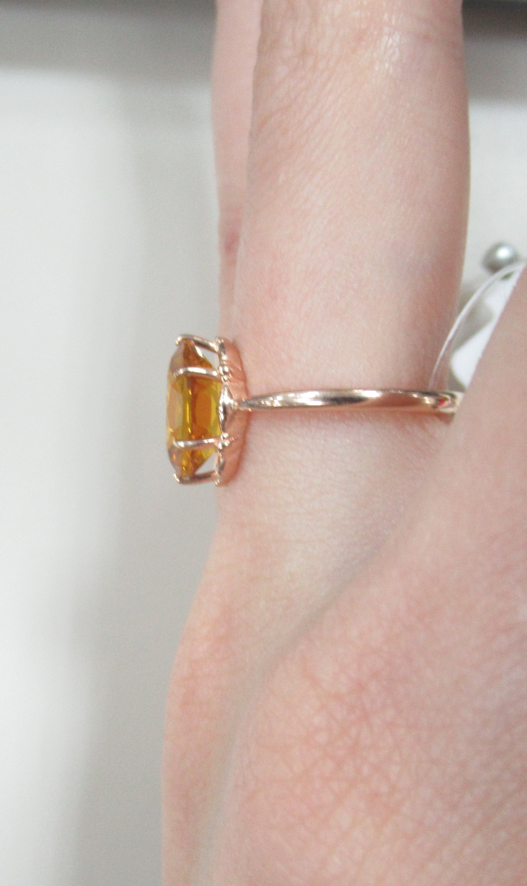 Серебряное кольцо с цитрином